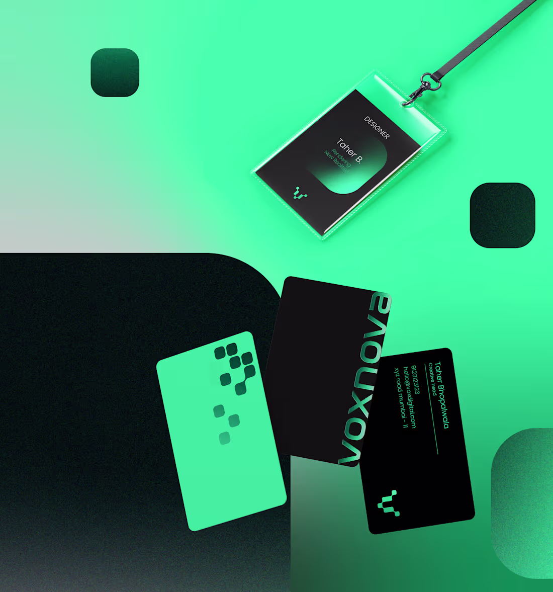Cover image for Brand identity for Voxnova