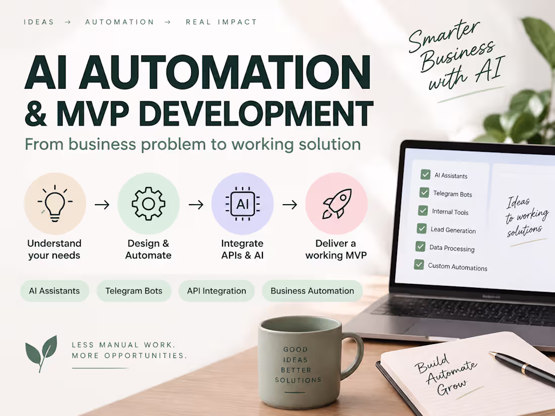 Cover image for AI Automation & MVP Development for Business