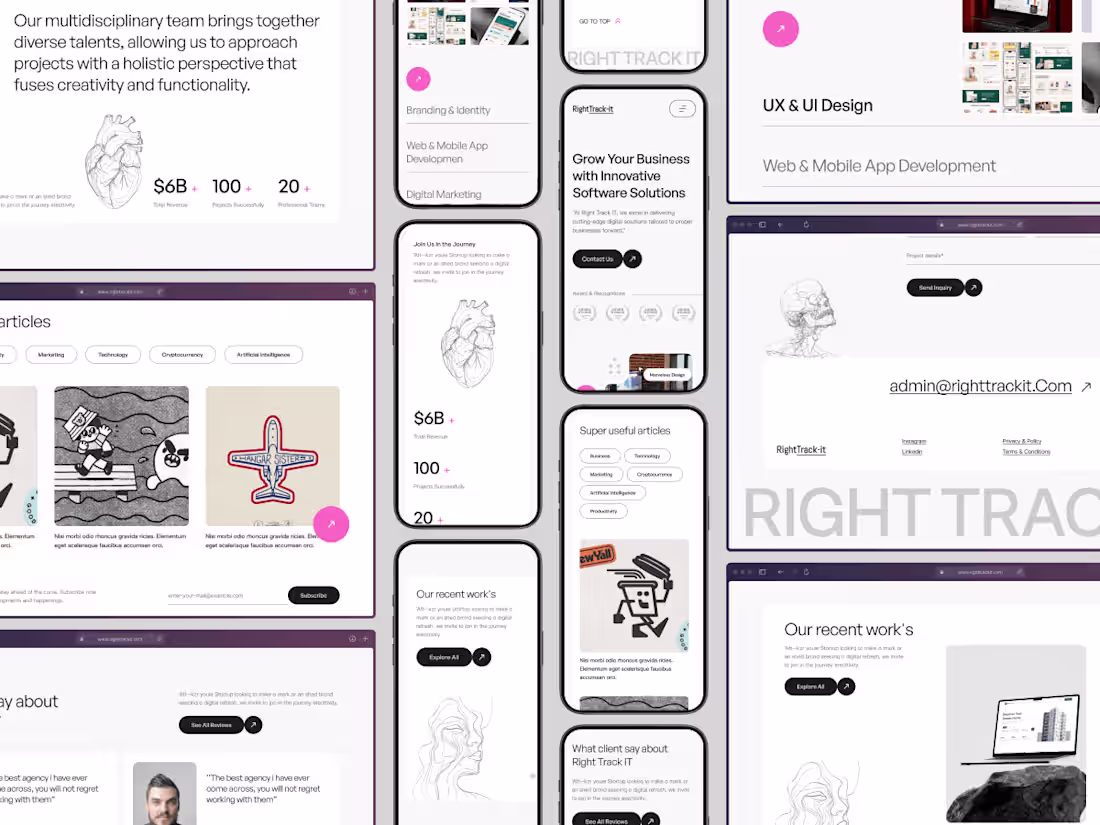 Cover image for Creating a Modern and Intuitive Website for a Creative Agency