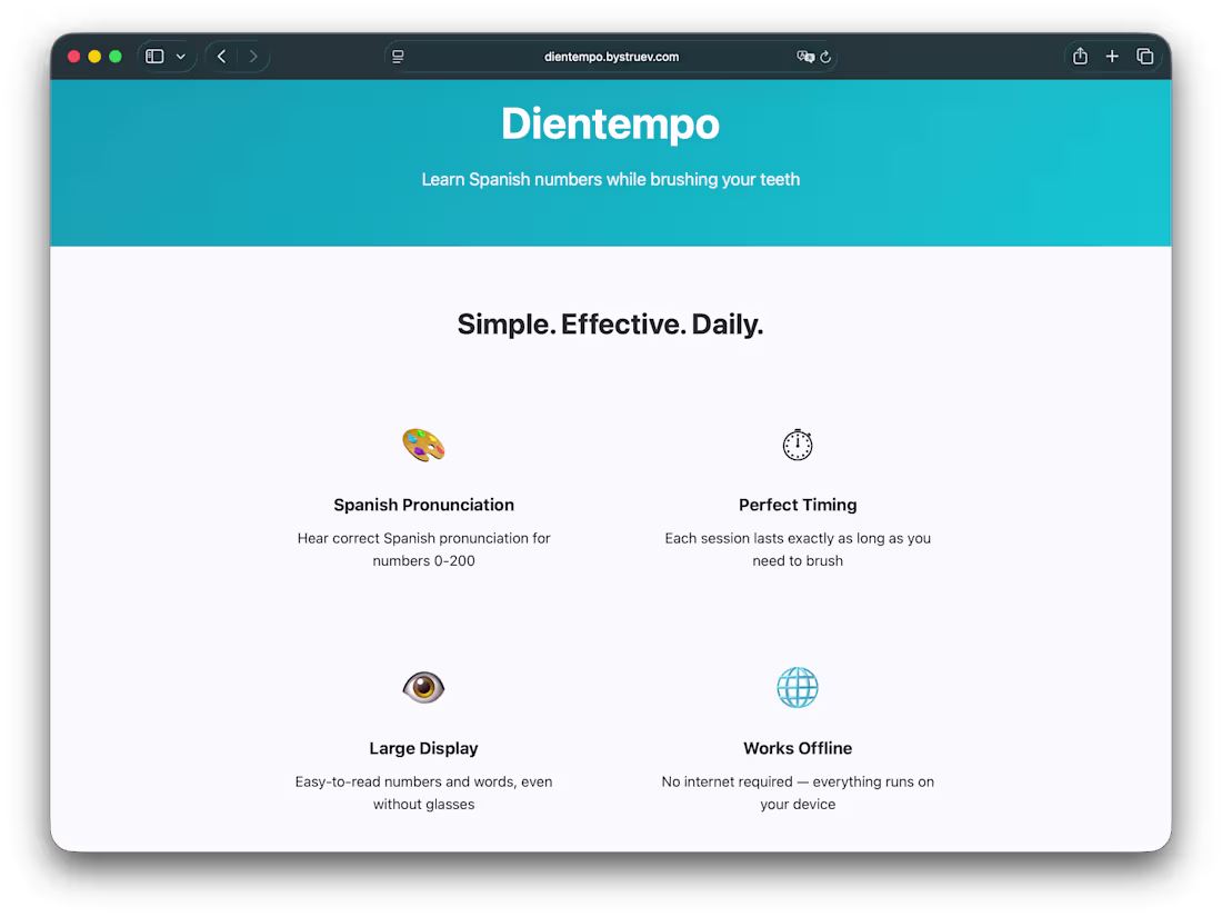 Cover image for I developed Dientempo, a native