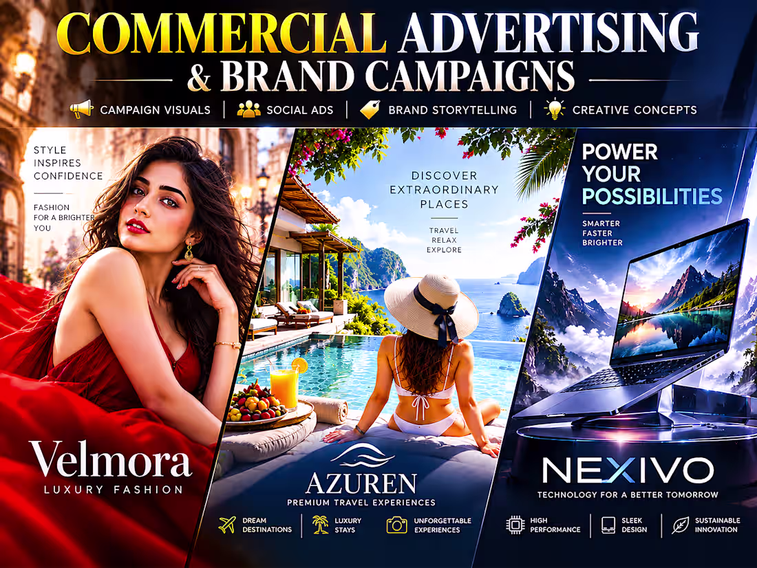 Cover image for Commercial Advertising & Brand Campaign Design