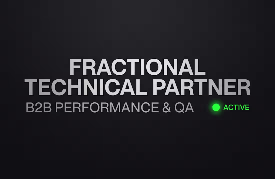 Cover image for Fractional Technical Partnership (Monthly)