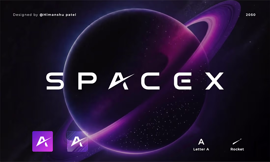Cover image for Futuristic Typography SPACEX Logo