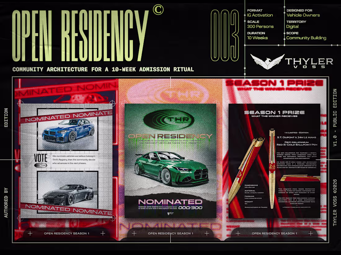 Cover image for Open Residency: A 10-Week Activation Ritual for Car Culture