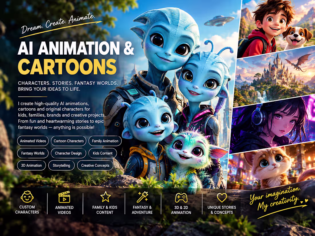 Cover image for AI Animation, Cartoons & Character Creation