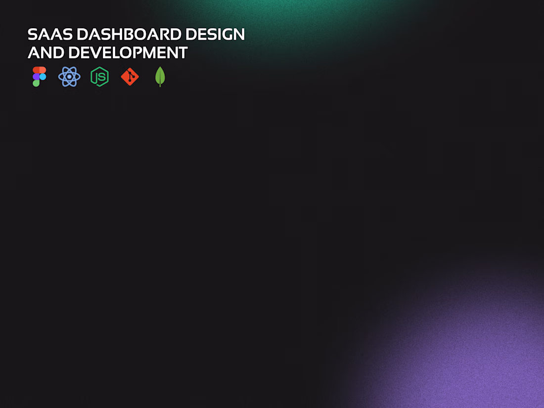 Cover image for SaaS Dashboard Design and Development