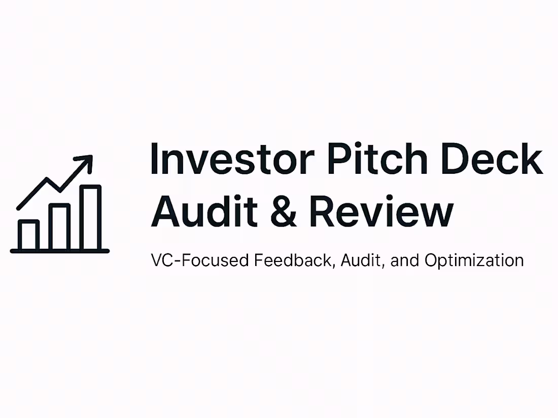 Cover image for Investor Pitch Deck Audit & Review