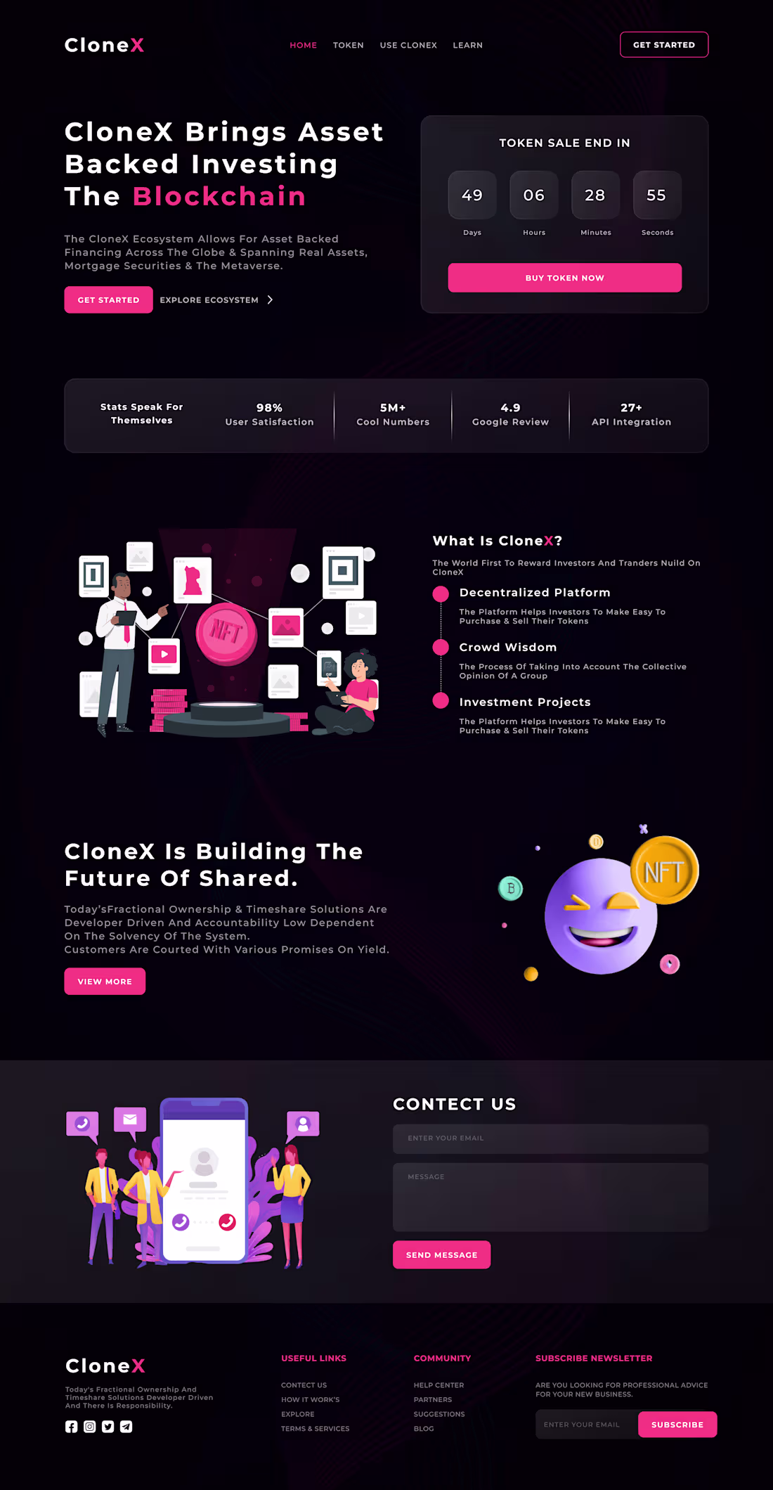 Cover image for NFT Website UI Design