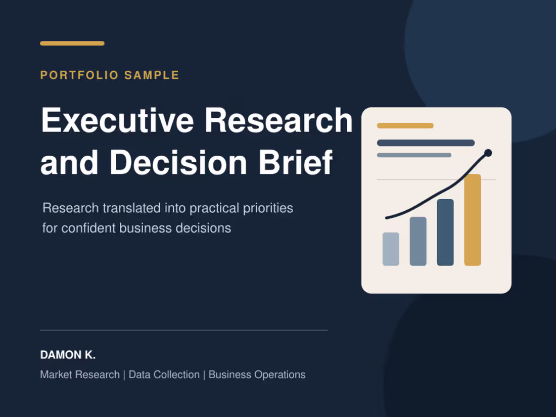 Cover image for Executive Research and Decision Brief