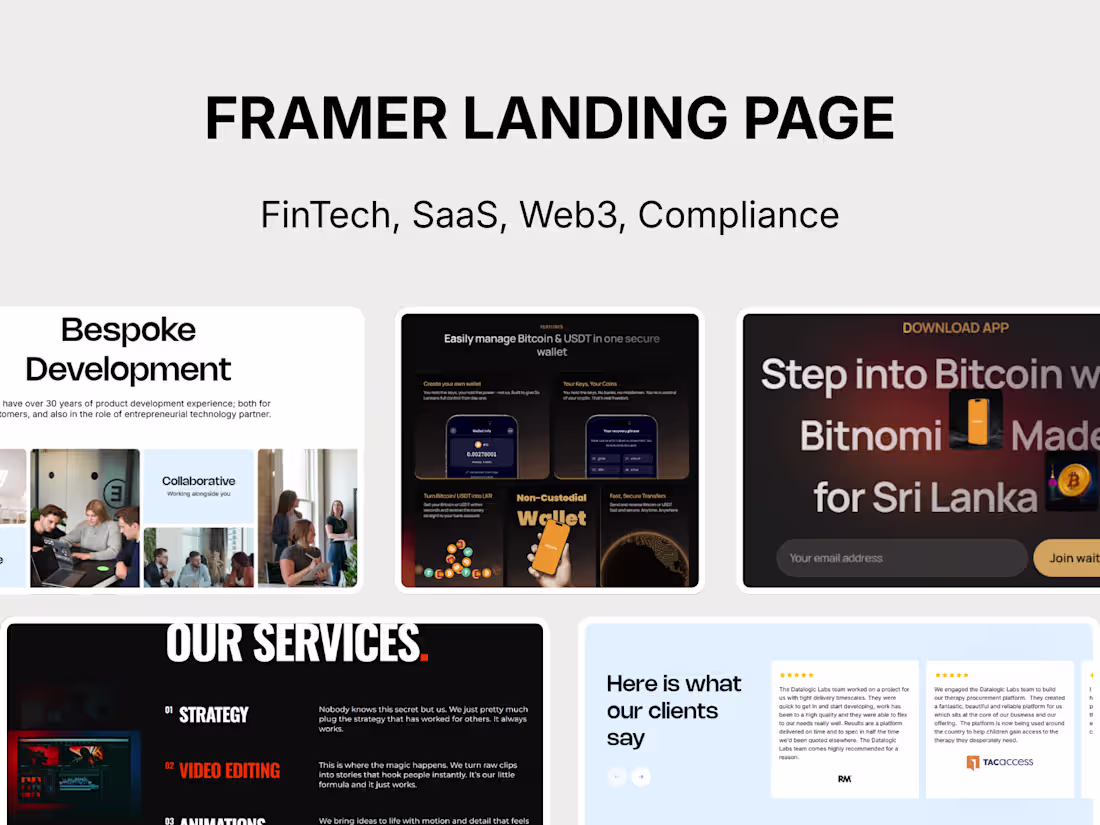 Cover image for Framer Landing Page (Design & Development)