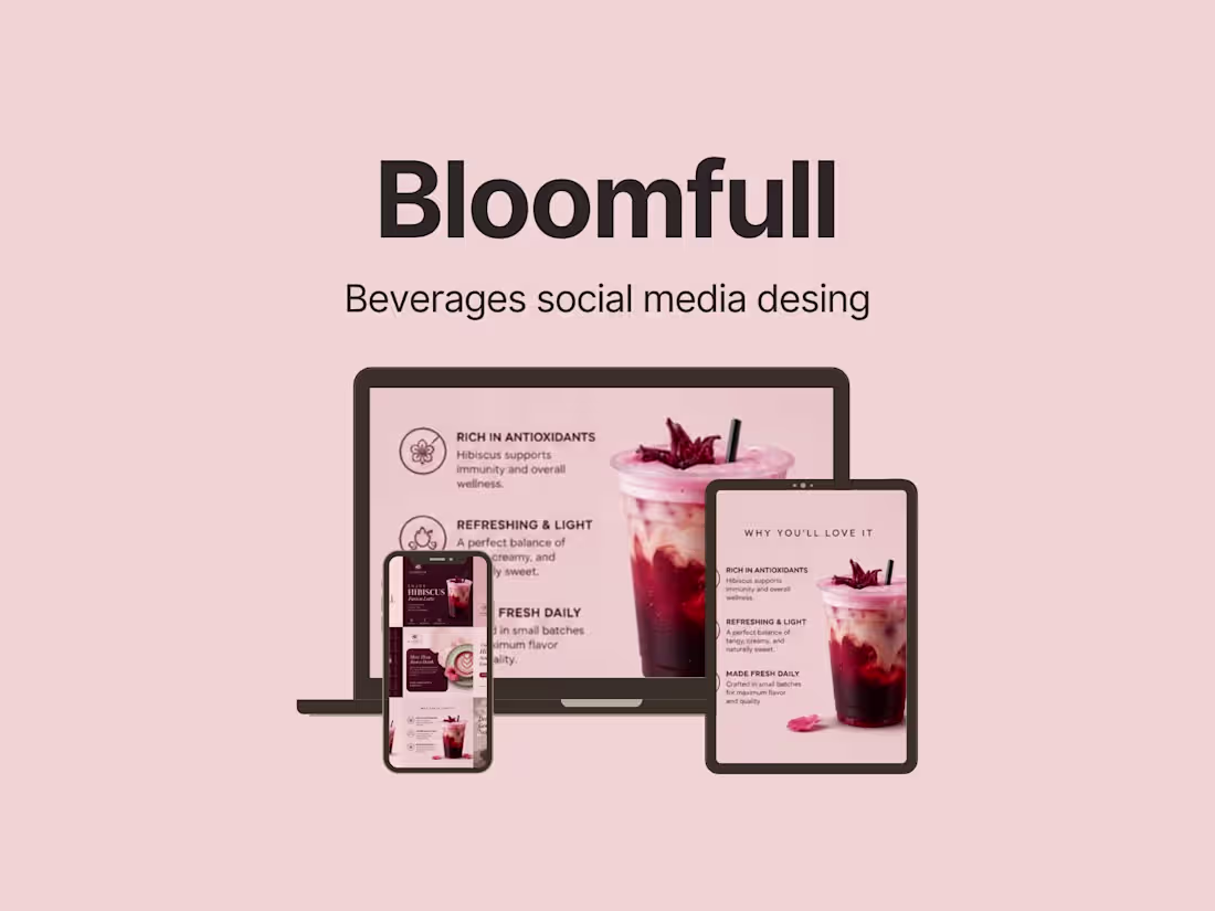 Cover image for BLOOMFULL BEVERAGES
Social Media Content ·