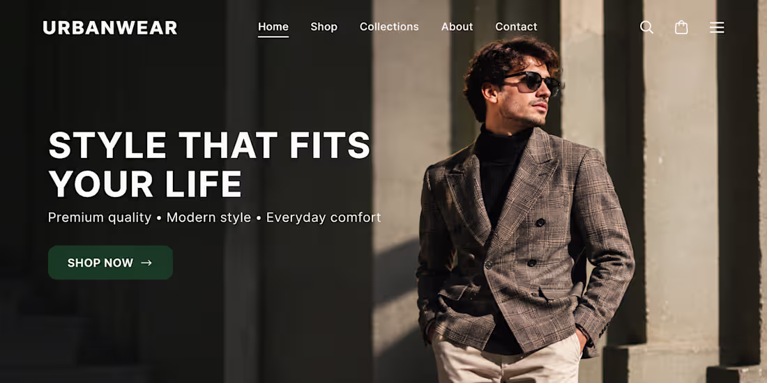 Cover image for Shopify E-commerce Store Design – UrbanWear