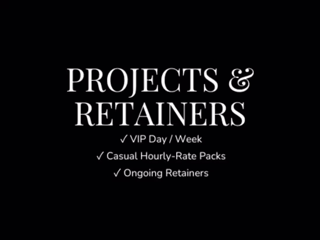 Cover image for PROJECTS & RETAINERS