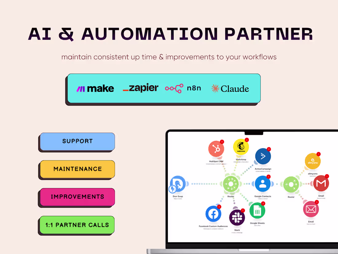 Cover image for Automation Partner Retainer (Maintenance, Monitoring & Support)