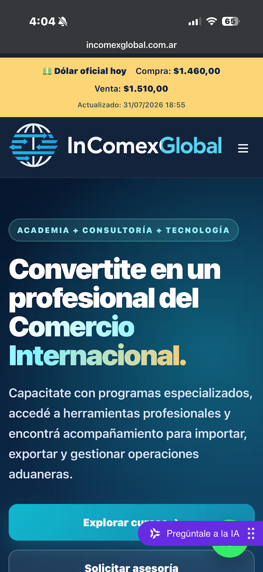 Cover image for Academia y consultoría en Comercio Exterior