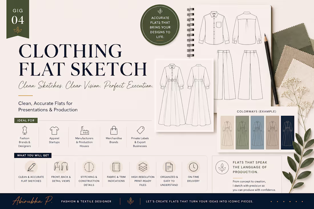 Cover image for Professional Fashion Technical Flats