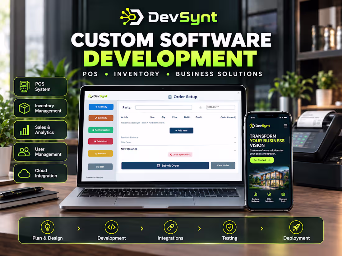Cover image for Custom Software Development | SaaS, CRM & Business Solutions
