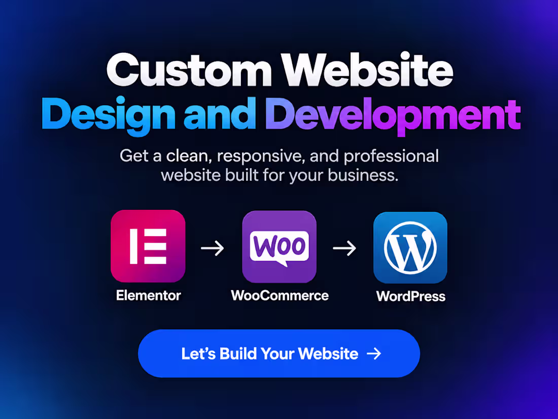 Cover image for Custom Website Design and Development