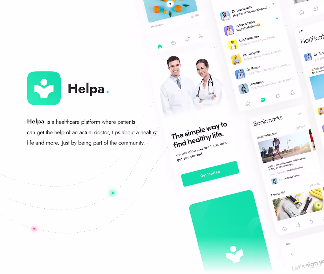 Cover image for Helpa - healthcare app