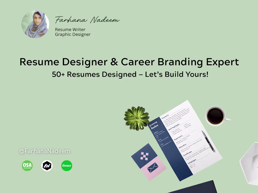 Cover image for Professional Resume Writing & Design