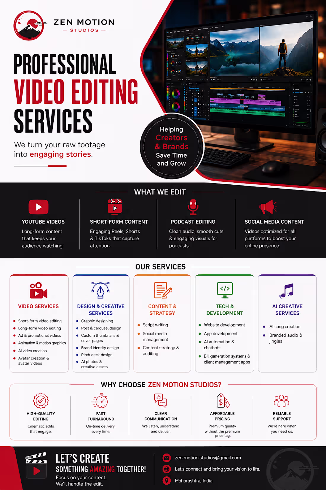Cover image for VIDEO EDITING AND OTHER SERVICES