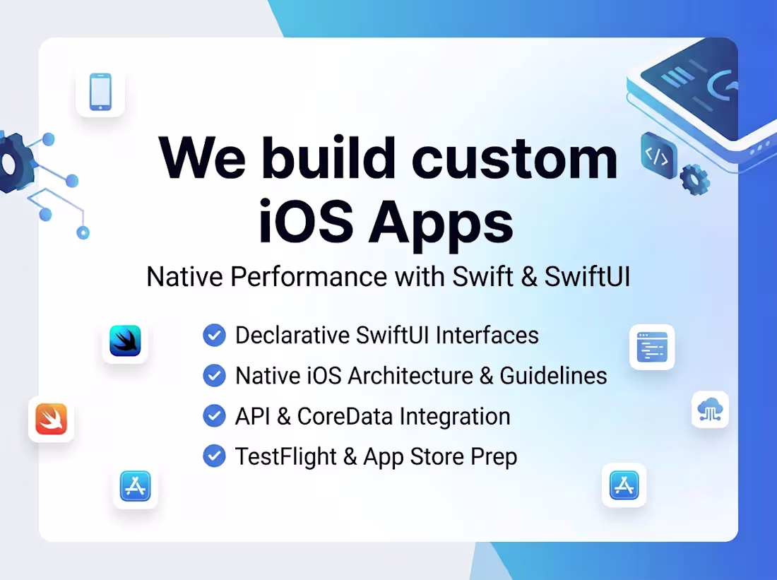 Cover image for Native iOS Mobile App Development (SwiftUI & Swift)