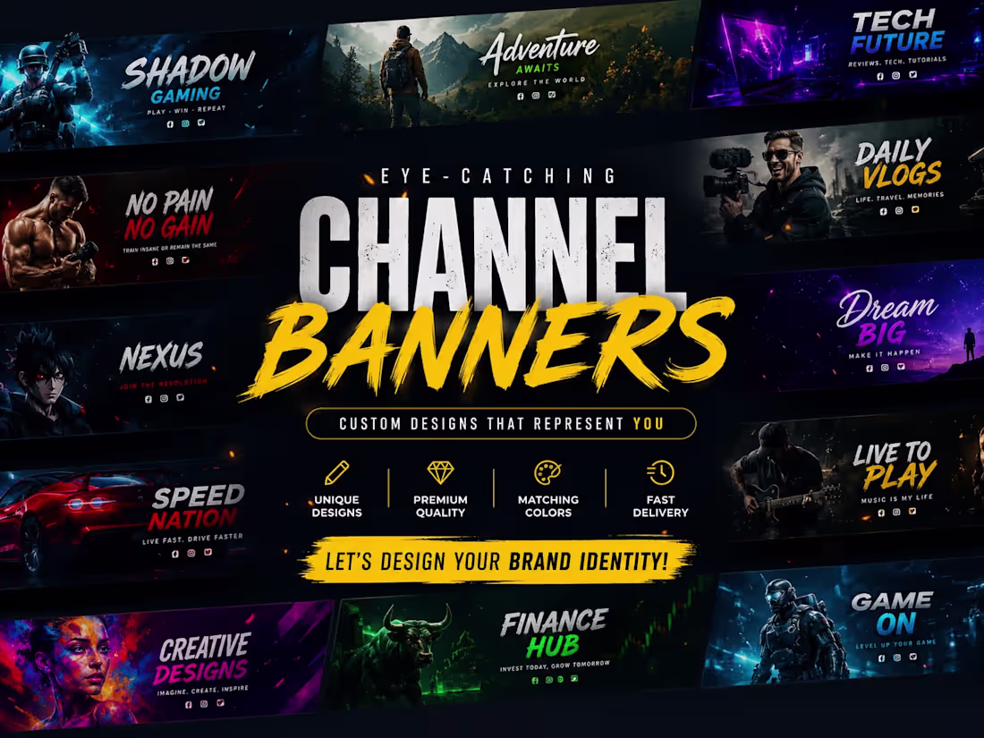 Cover image for Custom Banner Design with Extra features for Social Media