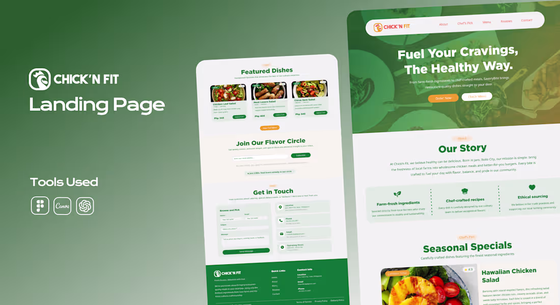 Cover image for Chick 'N Fit Landing Page