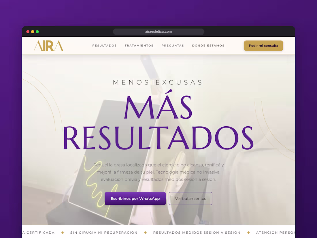 Cover image for AIRA Estética: Clinic Website with Self-Managed CMS