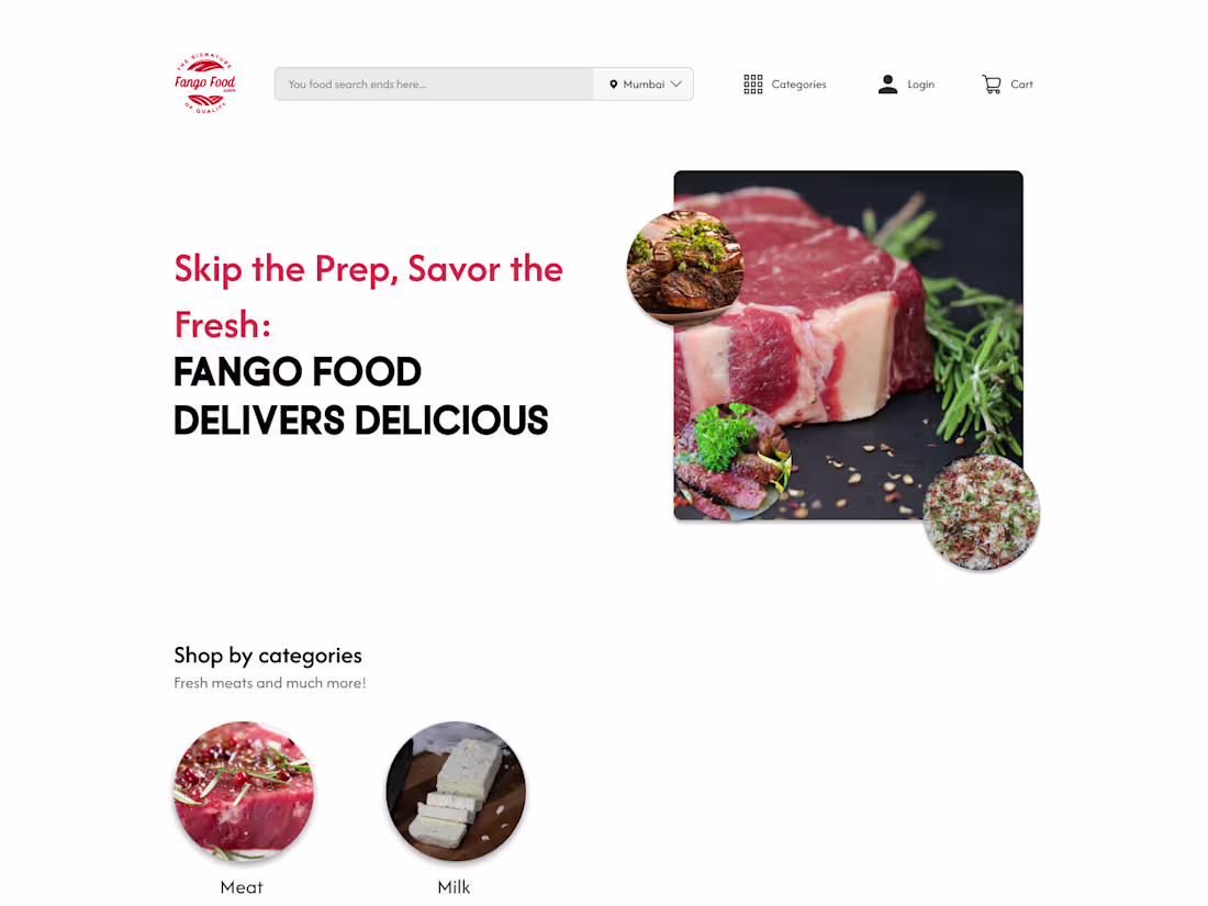 Cover image for FangoFood - Modern Meat & Milk Product Retail