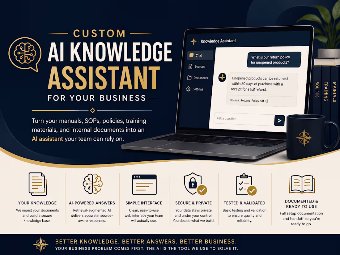 Cover image for Custom AI Knowledge Assistant for Your Business