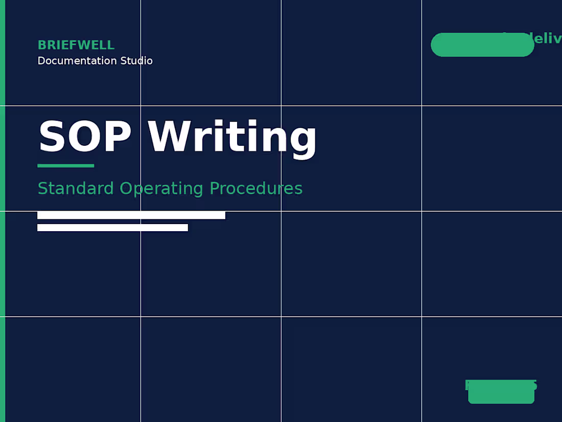 Cover image for SOP Writing — Standard Operating Procedures