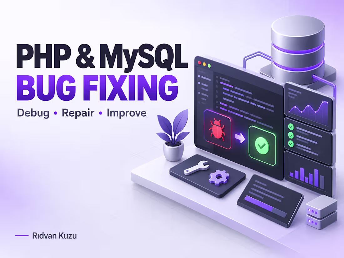 Cover image for I will fix and improve your PHP and MySQL web application