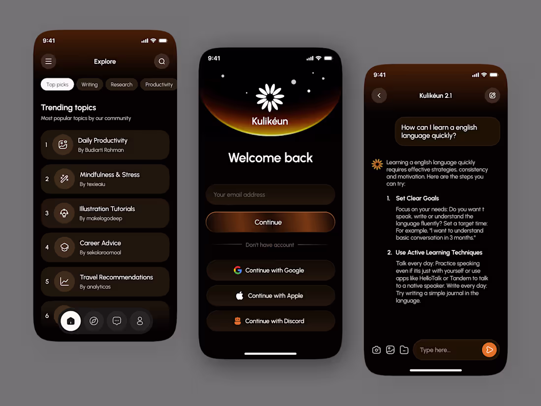 Cover image for Here is my Kulikeun — Dark Mode Learning & Productivity App ...