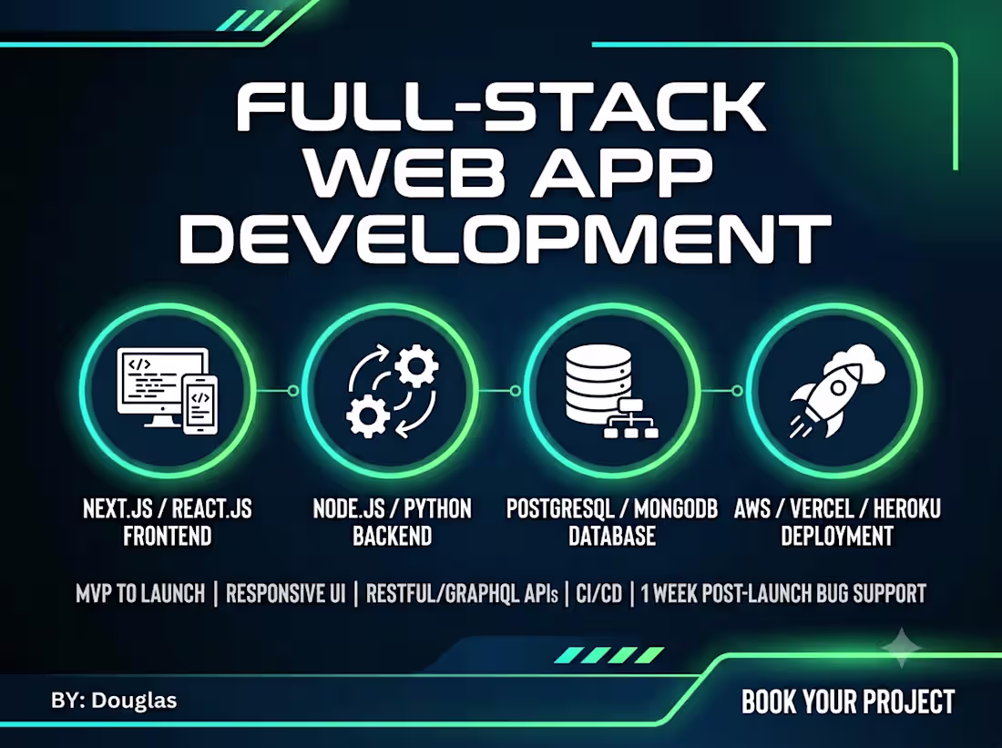 Cover image for Full-Stack Web App Development (MVP to Launch)