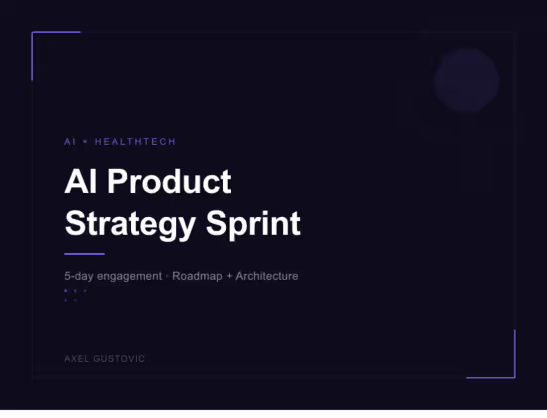 Cover image for AI Product Strategy Sprint