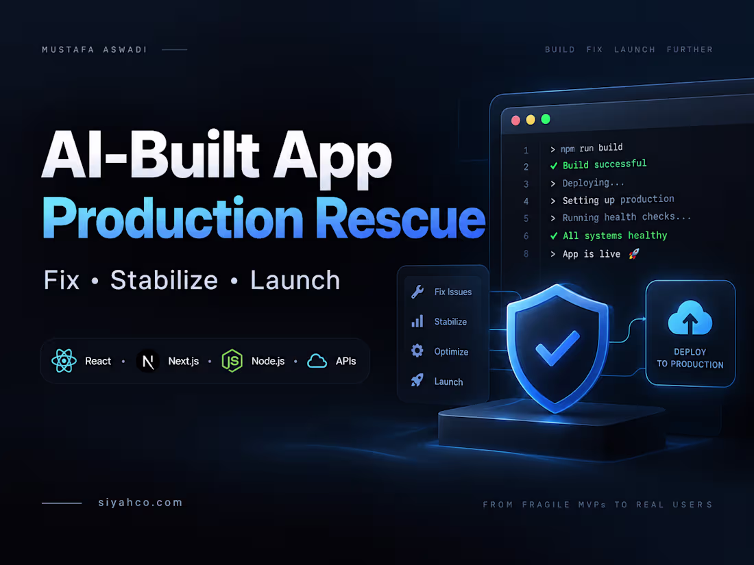 Cover image for Production Rescue for AI-Built Web Apps