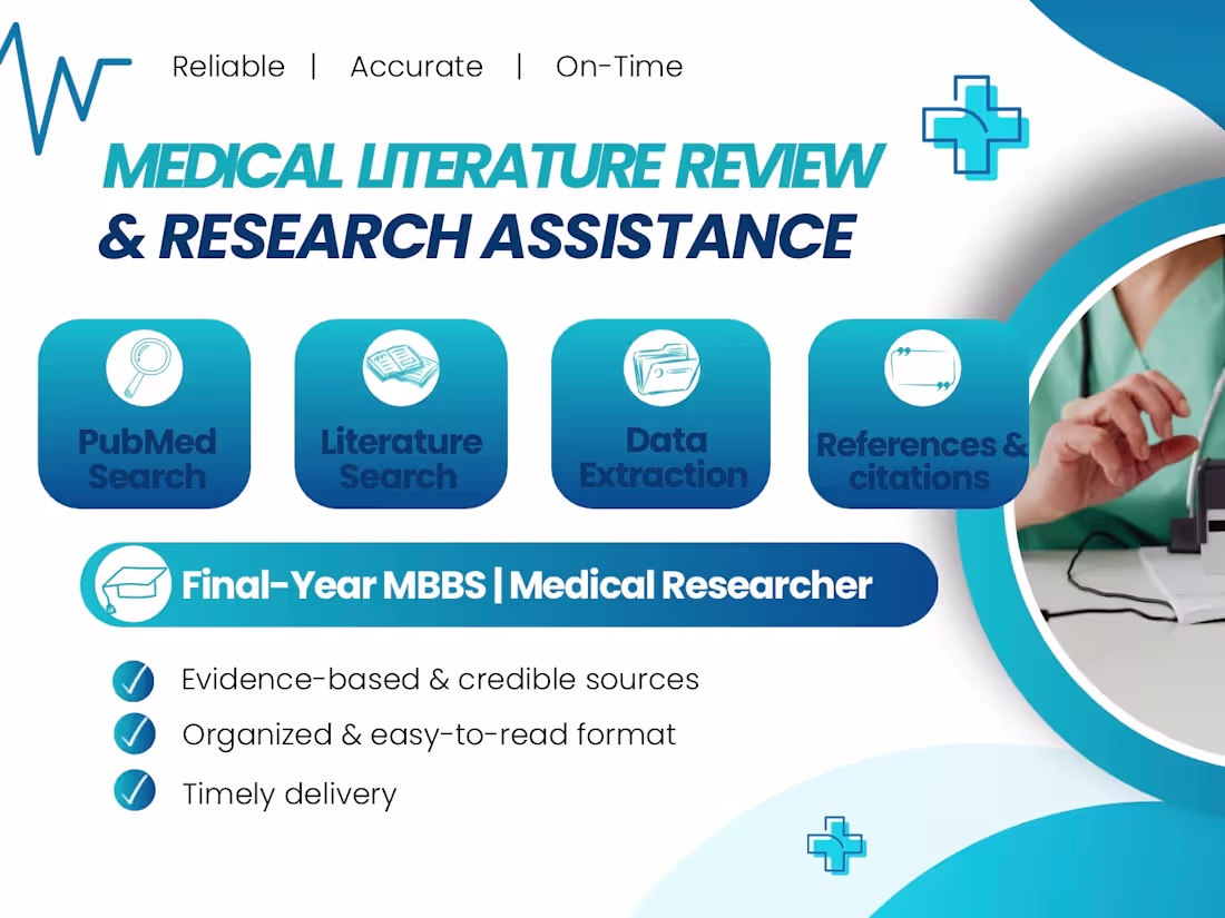 Cover image for Medical Literature Review | Research Assistance 