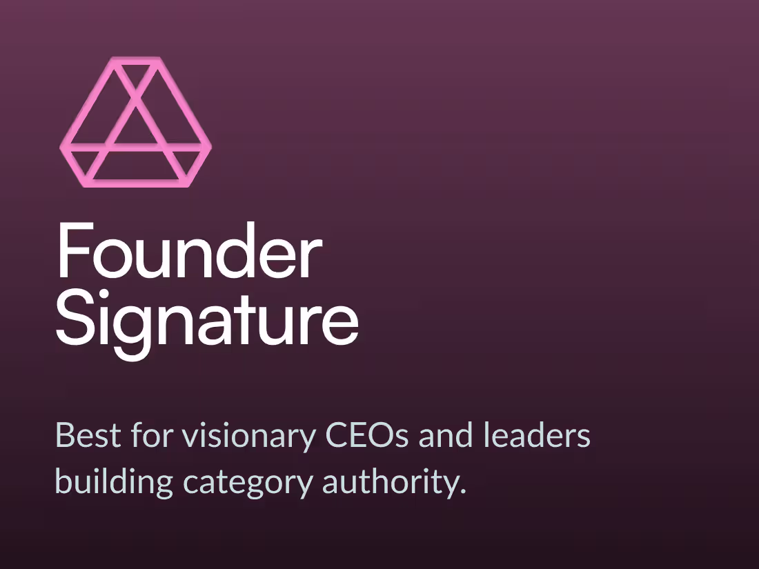 Cover image for Founder Signature