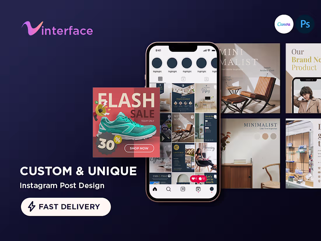 Cover image for Editable Canva Templates for Instagram & Social Media Content