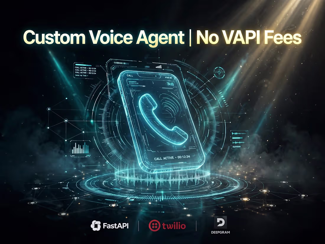 Cover image for Custom AI Voice Agent |  VAPI | Retell | FastAPI + Twilio
