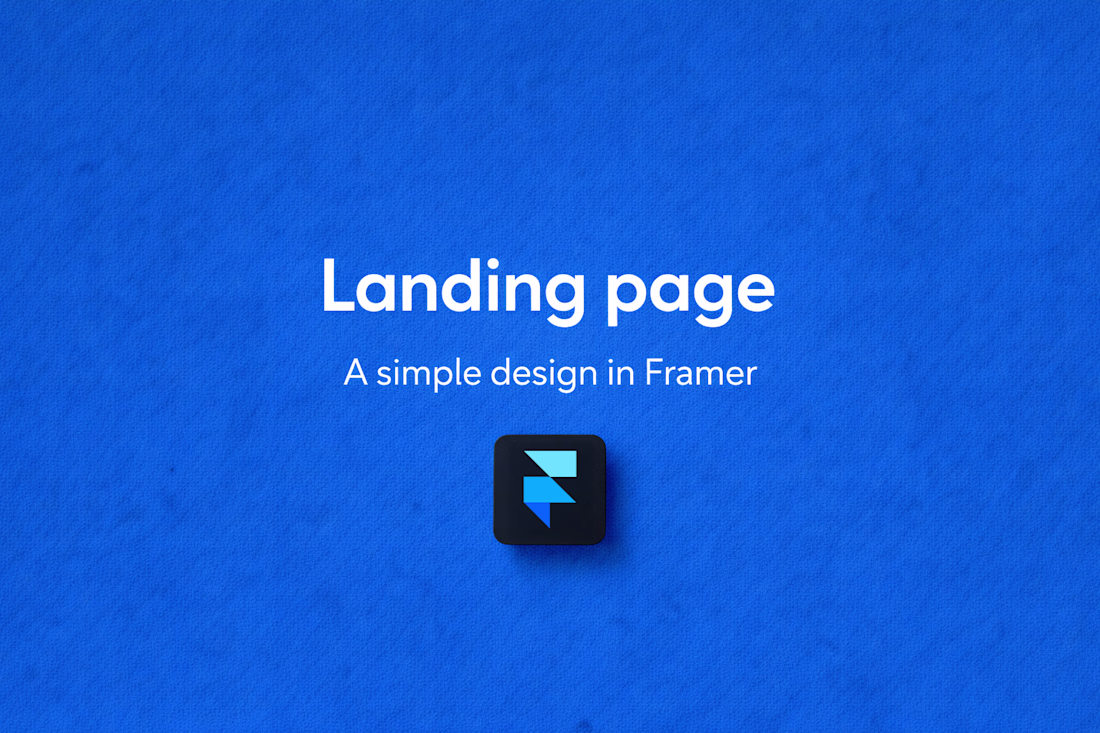 Cover image for Landing page in Framer