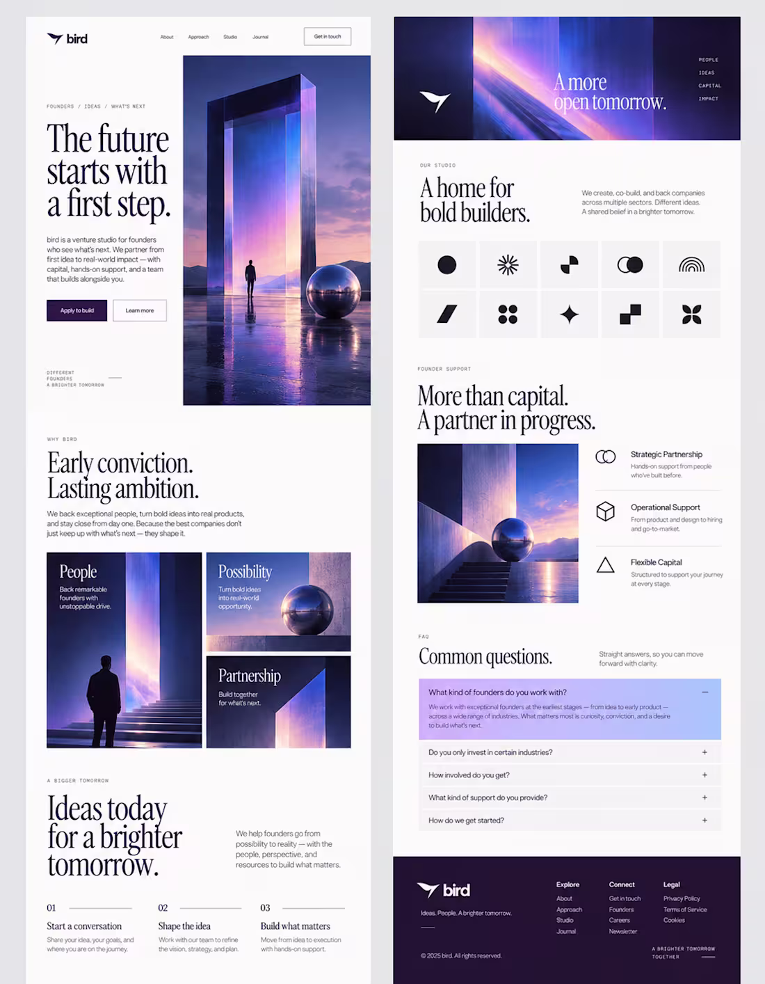 Cover image for Bird: Venture Studio Website Concept