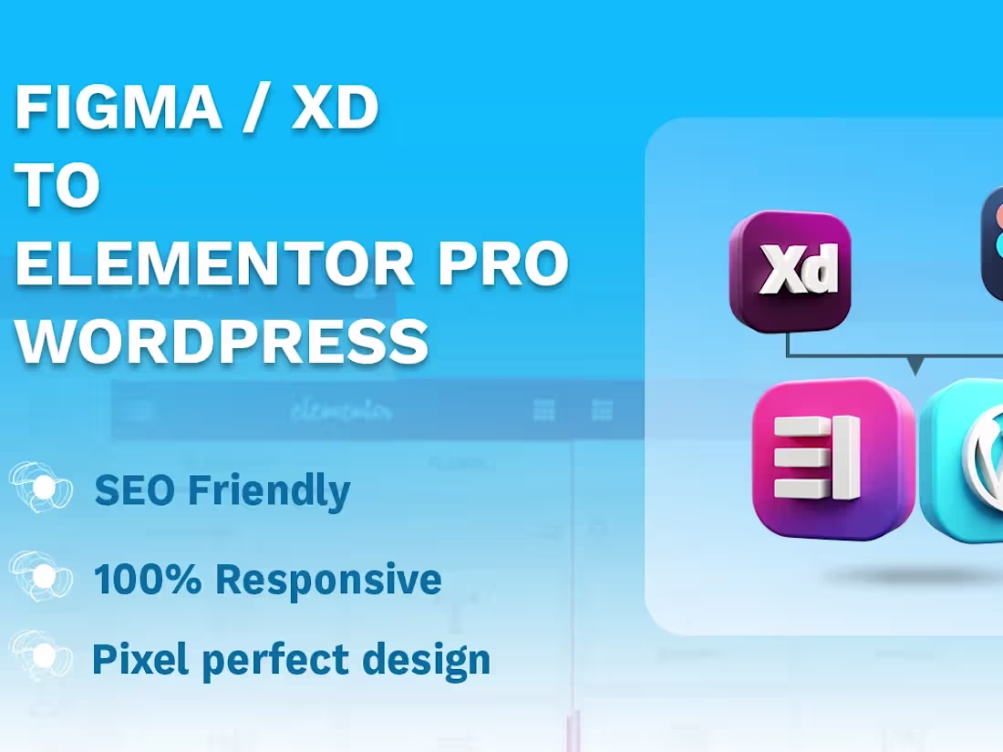 Cover image for I will convert from Figma to WordPress using Elementor