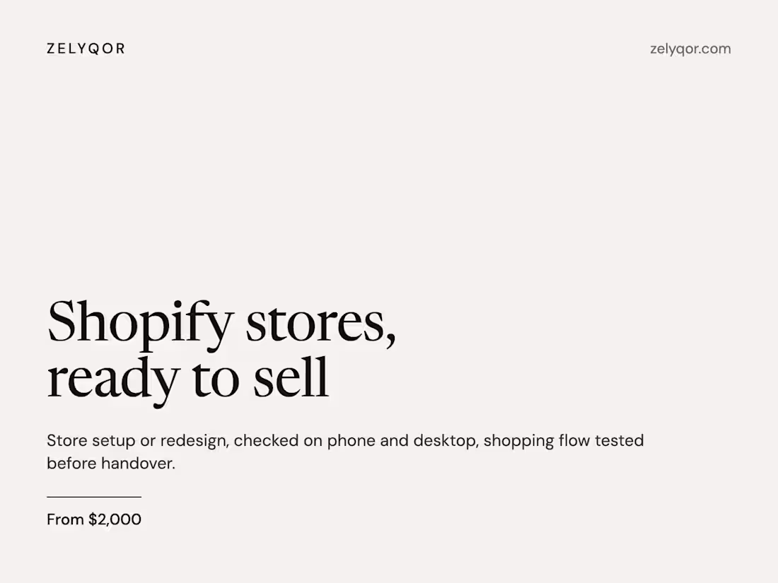 Cover image for Shopify Store