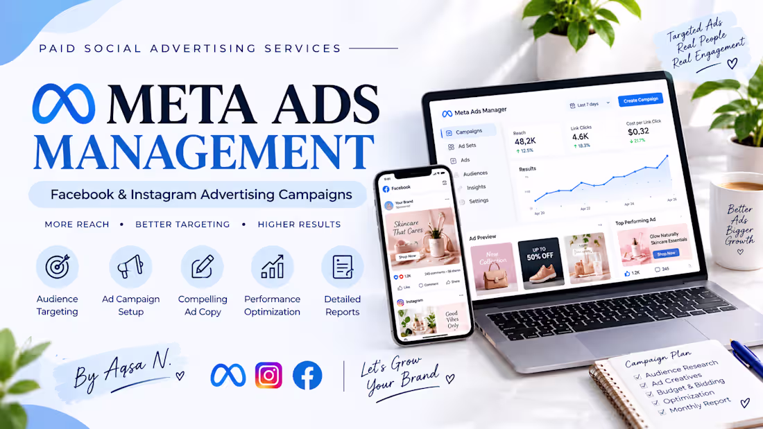 Cover image for Meta Ads Management | Facebook & Instagram Advertising Campaigns