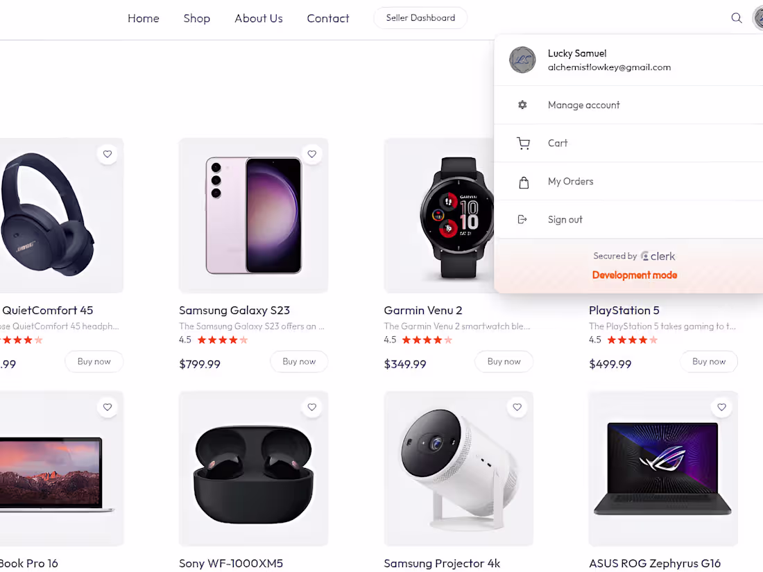 Cover image for QuickCart e-Commerce