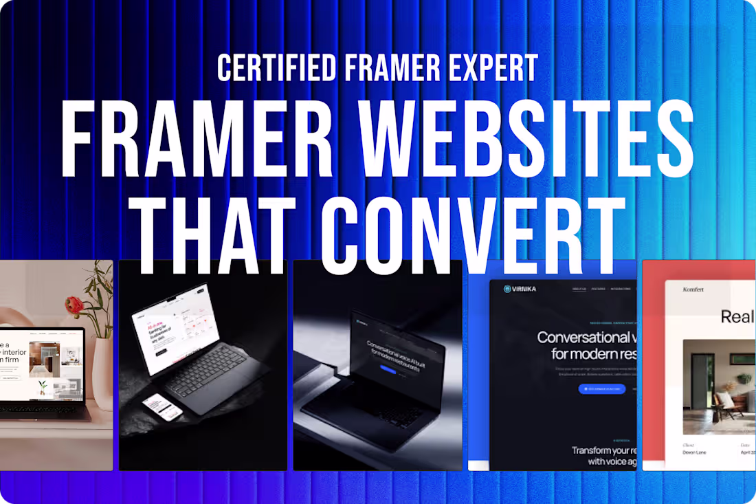 Cover image for Framer Landing Page — Design + Build in 2 Weeks