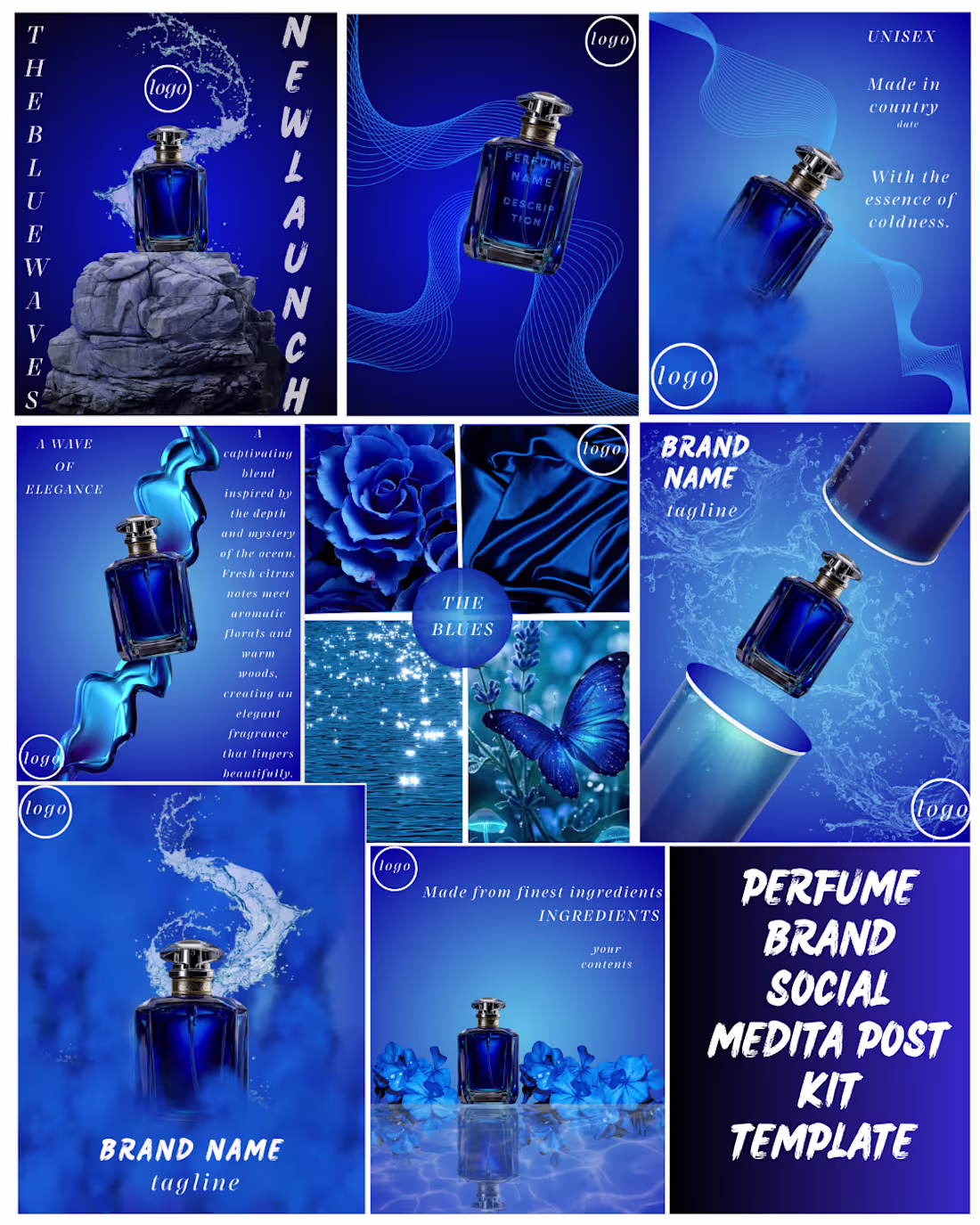 Cover image for Perfume Ad Templates | 8 Editable Designs for Fragrance Brand
