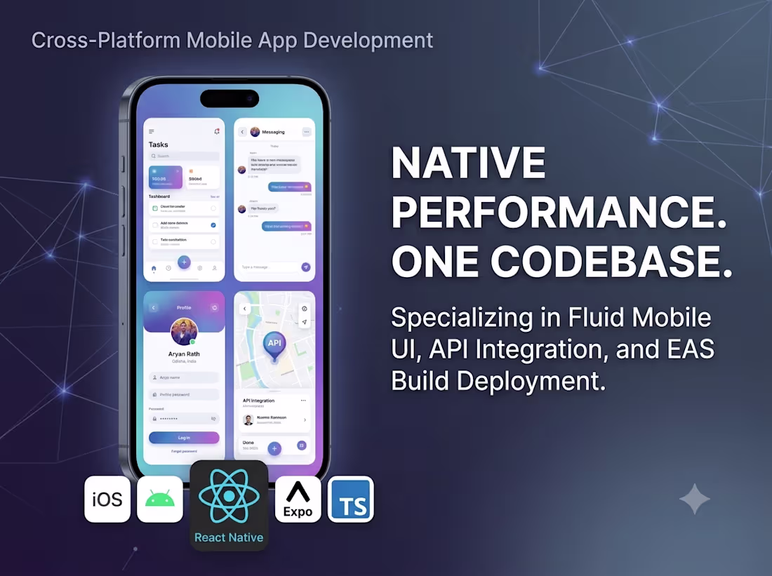 Cover image for Cross-Platform Mobile App Development with React Native & Expo